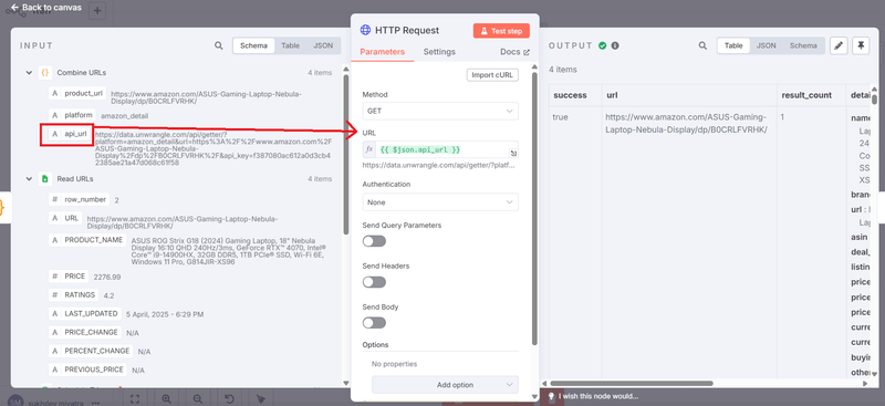 request node