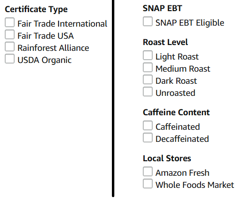 coffee category
