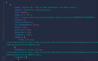 Scrape Entire Product Catalogues From Build.Com Using Unwrangle